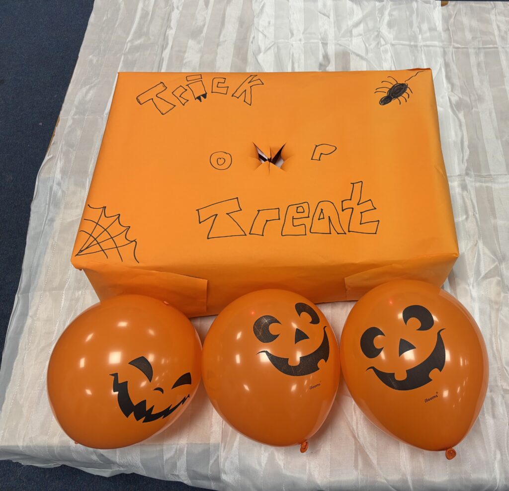 Photos from Action for Family Carers’ Harlow Young Carer Club Halloween session, where young carers enjoyed creative sensory fun with a Trick or Treat box and baked easy no-knead bread rolls. These sessions give children and young people caring for a family member a chance to relax, connect and try something new. Find out how you can support Young Carers across Essex at affc.org.uk.