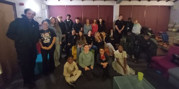 Group of young carers with the mayoress of Epping all smiling