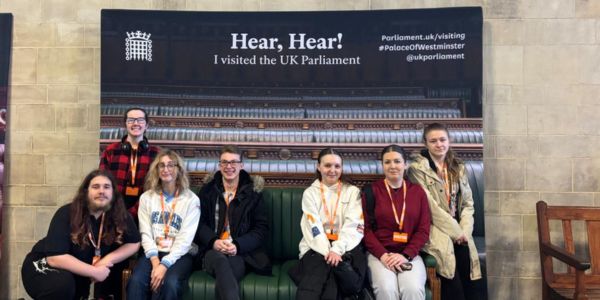 Young carers from Essex visiting the UK Parliament during Young Carers Action Day with Action for Family Carers.