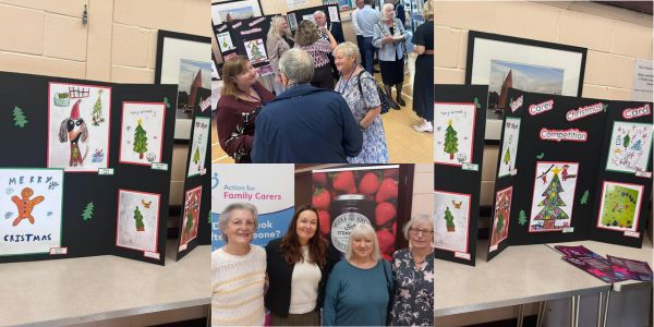 Young carers’ Christmas card artwork displayed at the Action for Family Carers AGM